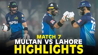 Full Highlights | Multan Sultans vs Lahore Qalandars | Match 7 | HBL PSL 9 | M2A1A