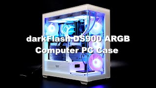 다크플래쉬 darkFlash DS900 ARGB 강화유리 화이트 컴퓨터 PC  어항 케이스