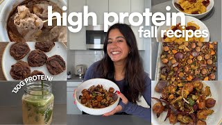 130G PROTEIN WHAT I EAT IN A DAY | high protein \u0026 healthy fall recipes!