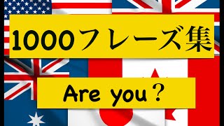 日常の英会話1,000フレーズ【Are you編】