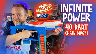 The Nerf N Series Infinite review! 40 dart chain mag?!