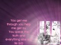 Emily Osment - You Get Me Through (Lyrics on Screen)