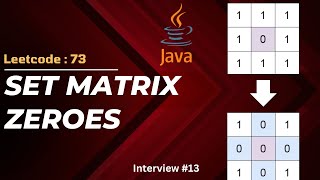 Set Matrix Zeroes ( Leetcode : 73 ) | Java | Tamil