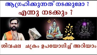 ആഗ്രഹിക്കുന്നത് നടക്കുമോ ? എന്നു നടക്കും ?  ശിവഫല  ചക്രം ഉപയോഗിച്ച് അറിയാം !SHIVAFALACHAKRAM