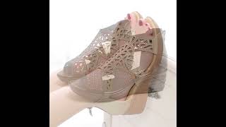 Stylish Comfort: 2024 Beige Wedge Sandals with Rhinestones @AliExpressOfficial