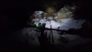 Helipad Trail (Phil's Trail) at night in the snow -- Bend, OR