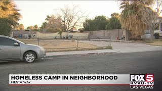 Homeless camp in Las Vegas neighborhood prompts safety concerns among residents