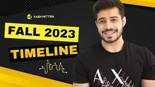 Fall 2023 Application Timeline - Important Dates you MUST know || Yash Mittra