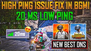 20MS LOW PING In Bgmi | Network Issue Fix 2025 | Best Top 3 New Gaming Dns - 20ms Low Ping