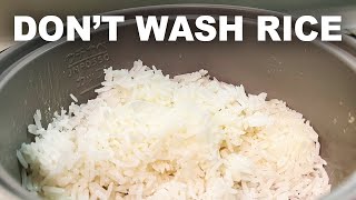 Why I don't wash my rice