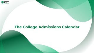 The College Admissions Calendar (with Jordan Holmes and Alyssa Coltrain)