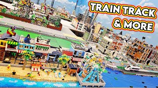 LEGO City Train Track Installed! Amusement Park & Residential Moved! More Roads