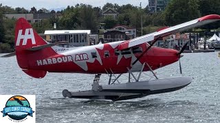 De Havilland Otter \u0026 Twin Otter Gracefully Land at Victoria Harbour in Victoria, BC Canada