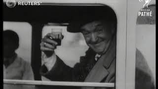 Laurel and Hardy attend birthday celebration for Romney, Hythe, and Dymchurch Railway (1947)