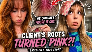 Client’s Hair Turned PINK at the Roots… We Couldn’t Figure Out Why (True Story)