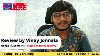 #Testing #Tools Training & #Placement  Institute Review by Vinay Jonnala |  @QEdgeTech  Hyderabad