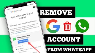 How To Remove Google Account From WhatsApp On Android (Updated) | Switch Google account on WhatsApp