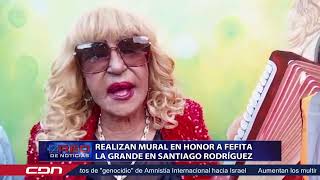 Realizan mural en honor a Fefita La Grande en Santiago Rodríguez