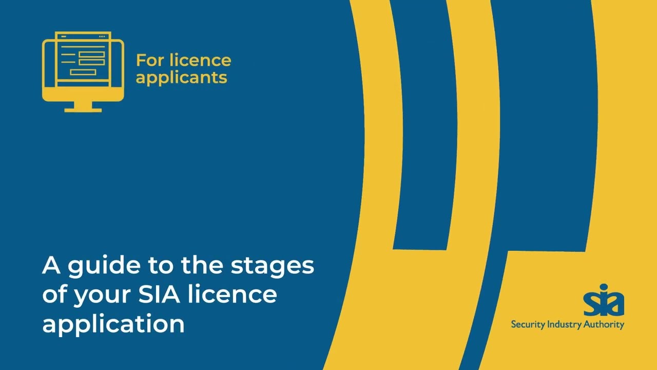 A Guide To The Stages Of Your SIA Licence Application - YouTube