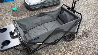 MacSports Collapsible Outdoor Utility Wagon with Folding Table and Drink Holders Review