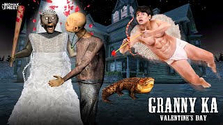 GRANNY KA VALENTINE'S DAY 😂 SHORT FILM : ग्रैनी वेलेंटाइन्स डे | HORROR GAME GRANNY || MOHAK MEET