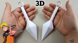 MAKING REAL KUNAI FROM PAPER - ( How To Make a Paper Kunai ) 3D paper KUNAI