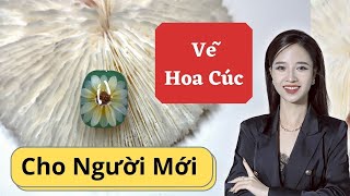 Vẽ hoa cúc nail cho người mới bắt đầu