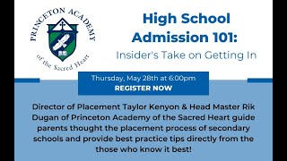 Centercourt 306: High School Admissions 101 - Insider's Take on Getting In