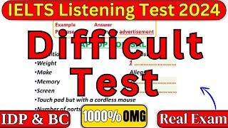 VERY HARD IELTS LISTENING TEST 30 NOVEMBER & 05 DECEMBER 2024 WITH ANSWERS | IELTS | IDP & BC