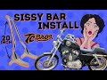 20 inch TC Bros sissy bar - Harley Davidson sportster 72