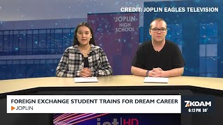 Foreign exchange student trains for future career