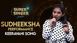 Sudheeksha's Keeravani Song Performance | Super Singer Junior | StarMaa