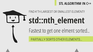 std::nth_element | STL ALGORITHM C++