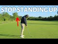 HOW TO STOP STANDING UP WHEN HITTING THE GOLF BALL