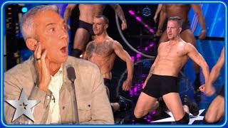 SURPRISE STRIPTEASE gets Amanda and Bruno hot under the collar | Auditions | BGT 2023