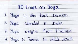 10 lines on yoga in english | Benefits of yoga | 10 lines Importance of Yoga | Essay on Yoga Day