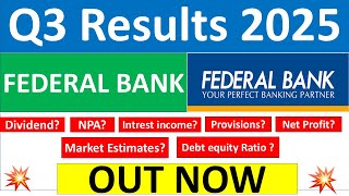 FEDERAL BANK Q3 results 2025 | FEDERAL BANK results today | FEDERAL BANK Share News | FEDERAL BANK