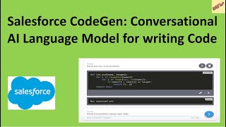 Salesforce CodeGen Automatic Code generation #artificialintelligence