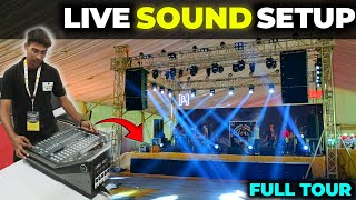 Big live sound and light setup kaise lagta hai | live sound setup full tour in dj expo