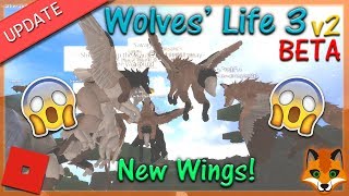 Roblox Wolves Life 3 V2 Beta New Wings 8 Hd - 