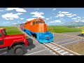 transporting pixar cars u0026 fruits with colored u0026 john deere vs claas vs tractors beamng.drive 962