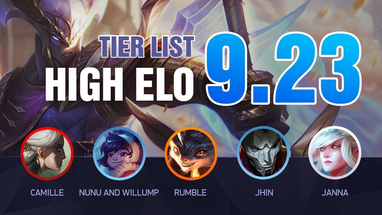 PRESEASON HIGH ELO Tier List Patch 9.23 By Mobalytics - League Of ...