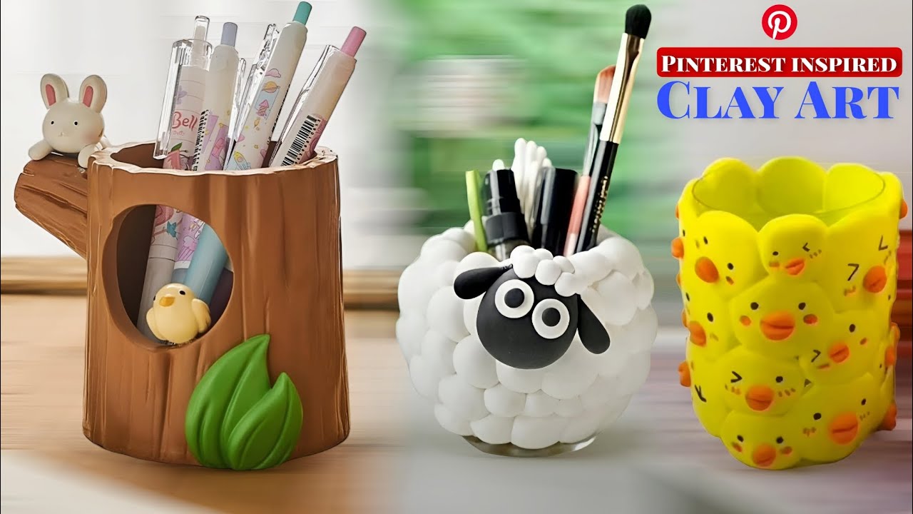 Pinterest рџ њ Inspired Pen Holder Made From Super Clay Diy Super