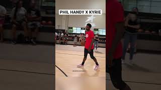 Kyrie Irving and Phil Handy teach wide base with moves 🔥 #shorts