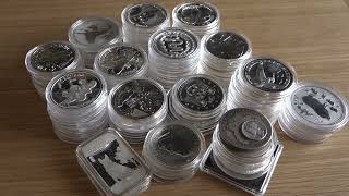 World SILVER Coins FULL COLLECTION from around the world - Full Silver Stack