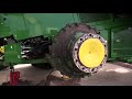 minnesota farmer puts massive flotation tires on combine