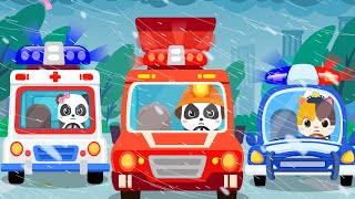 Baby Rescue Squad - Ambulance, Police Car, Fire Truck 🚑🚒🚓 | Nursery Rhymes | Kids Songs | BabyBus