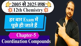 Important Objectives 2025 for Board exam 12 Chemistry Chapter 5 Coordination Compounds #mpboard