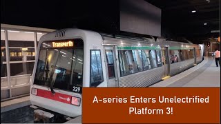 Transperth A-Series Train Enters Unelectrified Perth Station Platform 3; Causing Massive Disruptions