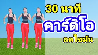 30 นาที คาร์ดิโอลดไขมัน // 30 Min Cardio Standing Workout @joyderka